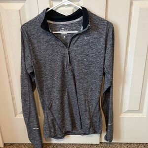 Nike Heathered Black Dri-FIT Pullover